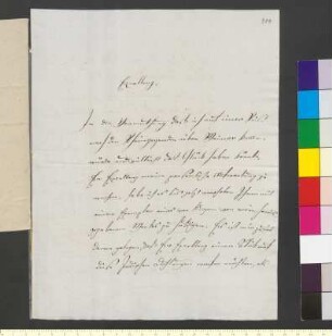 Brief von Bopp, Franz an Goethe, Johann Wolfgang von