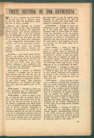 Triste historia de una entrevista