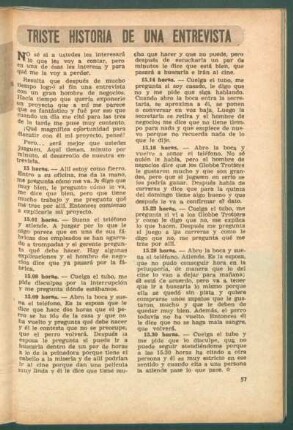 Triste historia de una entrevista