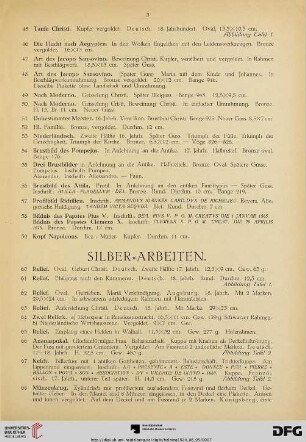 Silber-Arbeiten (Nr. 60-133)
