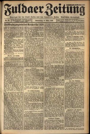 Ausgabe vom Donnerstag, den 15. März 1928.