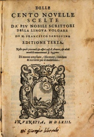 Cento novelle scelte da piu nobili scrittori della lingua volgare