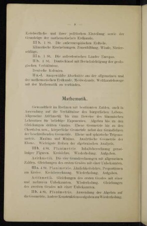 Mathematik.
