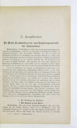 Die Mark Brandenburg bis zum Regierungsantritte der Hohenzollern