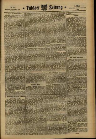 Zweite Ausgabe vom Donnerstag, den 01. Dezember 1910.