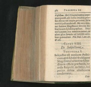 Caput VIII. De Subiectione.