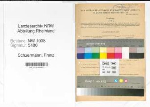 Entnazifizierung Franz Schuermann , geb. 22.06.1903 (Kriminalpolizist)