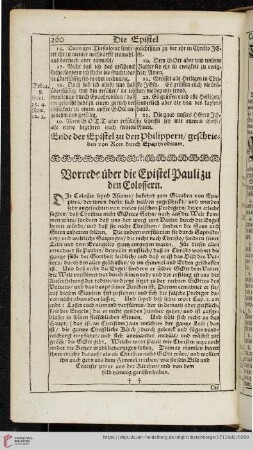 [Die Epistel Pauli zu den Colossern]
