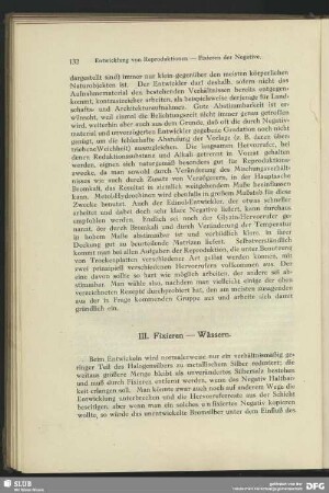 III. Fixieren -Wässern