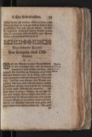 Das siebende Capitel. Von Anlegung eines Obst Gartens
