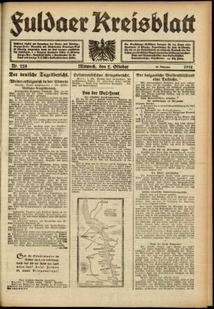Ausgabe vom Mittwoch, den 02. Oktober 1918.