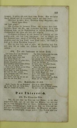 Das Thierreich