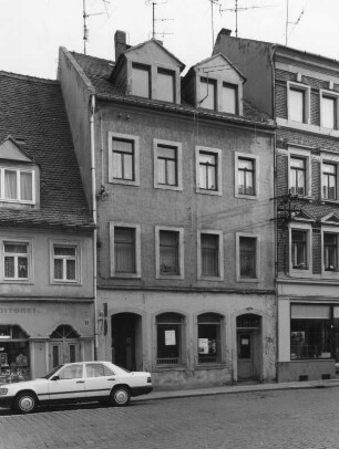 Meißen-Altstadt, Leipziger Straße 7. Wohnhaus mit Laden (2. H. 19. Jh.). Straßenansicht