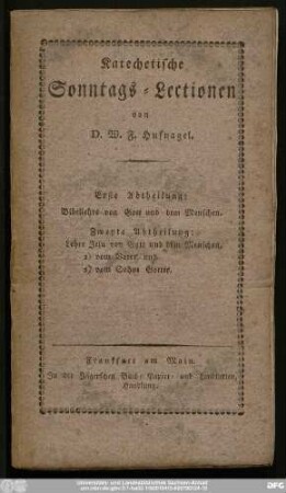 Katechetische Sonntags-Lectionen