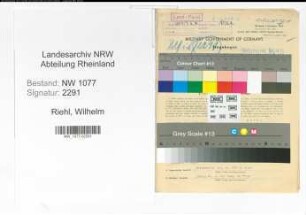 Entnazifizierung Wilhelm Riehl , geb. 22.09.1919 (Polizist)
