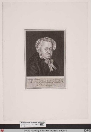 Bildnis Maria Elisabeth Linck, geb. Döring