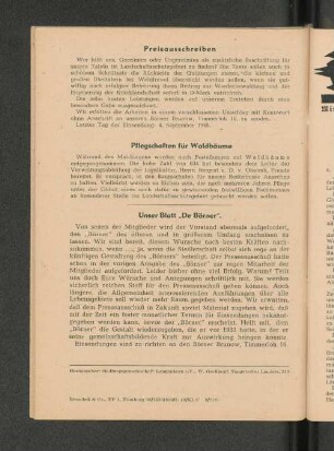 Unser Blatt "De Börner".