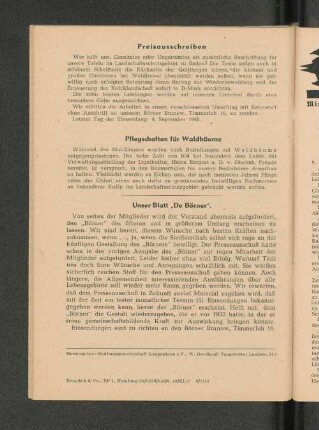 Unser Blatt "De Börner".