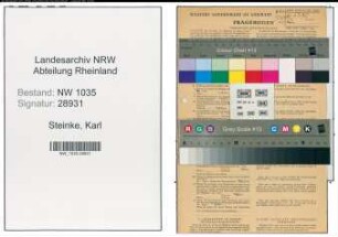 Entnazifizierung Karl Steinke , geb. 10.10.1918 (Bergarbeiter)
