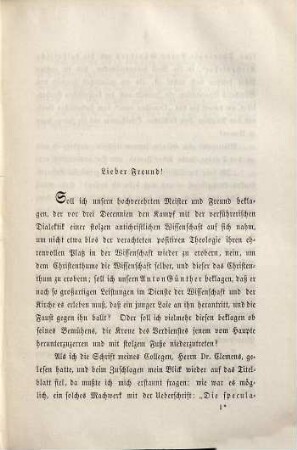 Günther und Clemens : offene Briefe, 1