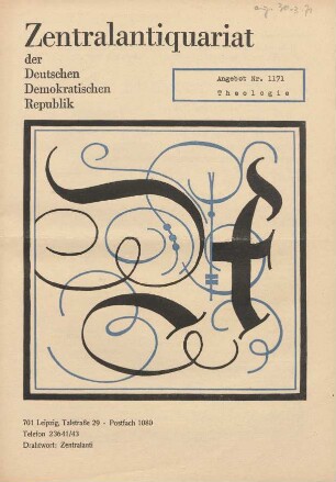 Nr. 1171: Theologie