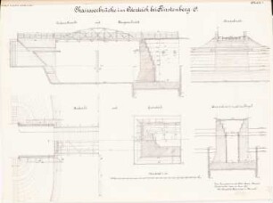 Oder-Spree-Kanal. Chausseebrücke im Oderdeich, Fürstenberg/Oder: Grundriss, Schnitte 1:100