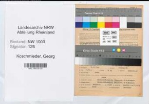 Entnazifizierung Georg Koschmieder, geb. 16.12.1900 (Betriebspruefer)