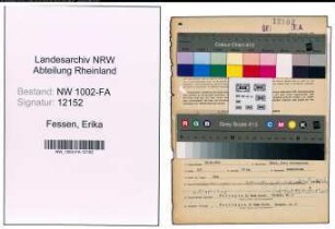 Entnazifizierung Erika Fessen, geb. 29.11.1914 (Verwalterin)