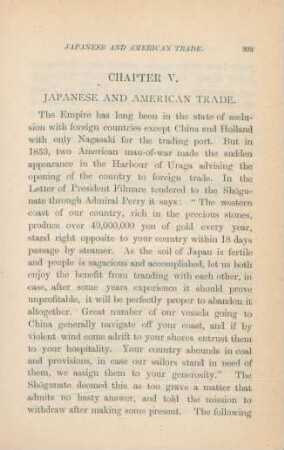 Chapter V. Japanese and American trade