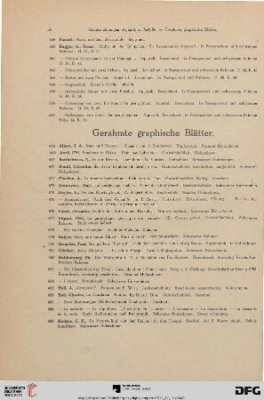Gerahmte graphische Blätter (Nr. 668-755)