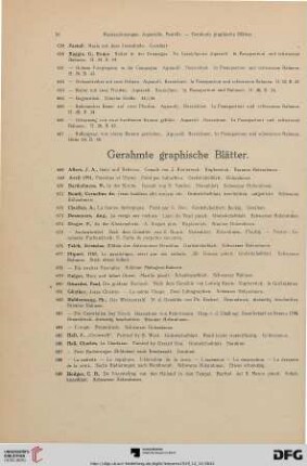 Gerahmte graphische Blätter (Nr. 668-755)