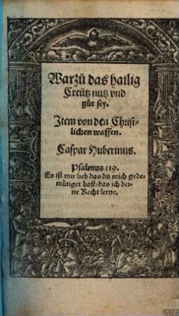 Warzu das hailig Creütz nutz vnd gut sey