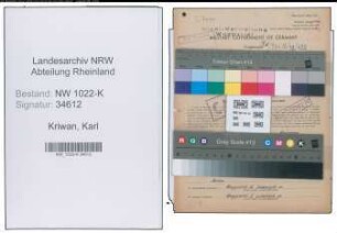 Entnazifizierung Karl Kriwan , geb. 09.09.1900 (Technischer Angestellter)