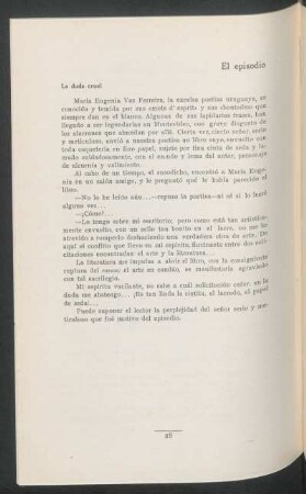 El episodio : La duda cruel