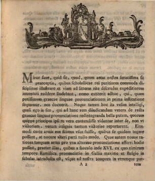 Natalem Serenissimi Principis Ac Domini Domini Christiani Friderici Caroli Alexandri Marggravii Brandenbvrgici Porvssiae Et Silesiae ... Pvblice Celebrandvm Indicit Et Maecenates Ac Mvsarvm Favtores ... Invitat M. Ioannes Melchior Faber Ill. Carolo-Alexandrini p. p. et rect. : Quomodo Graeca in scholis pronunciari placeat
