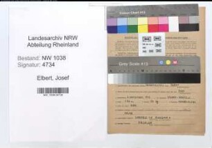Entnazifizierung Josef Elbert , geb. 02.09.1912 (Angestellter)