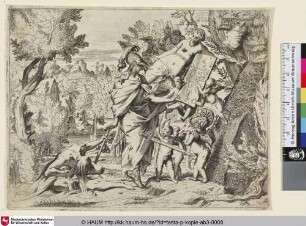 [Venere porta le armi ad Enea; Vénus apportant un bouclier et d'autres armes à Enée; Venus Presenting Arms to Aeneas; Venus präsentiert Aeneas Rüstung und Waffen]