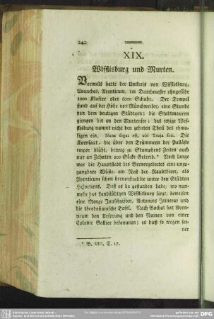XIX. Wifflisburg und Murten