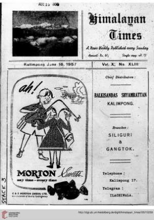 No. XLIII (16 June 1957)
