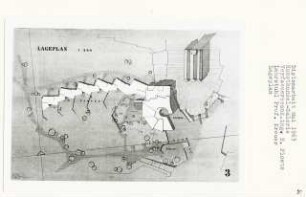 Kunsthandel-Galerie (Diplomarbeit bei Willy Kreuer): Lageplan 1:200