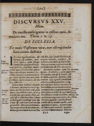 Discursus XXV. Mem.