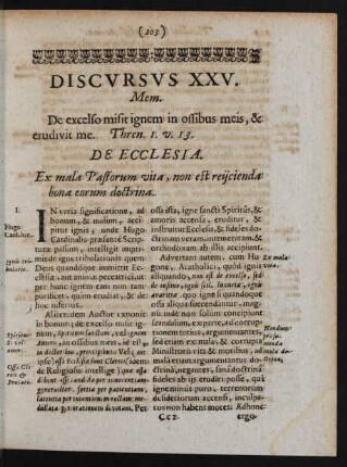 Discursus XXV. Mem.