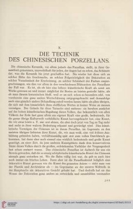 Die Technik des chinesischen Porzellans