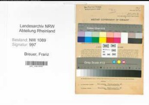 Entnazifizierung Franz Breuer , geb. 23.12.1919 (Polizist)