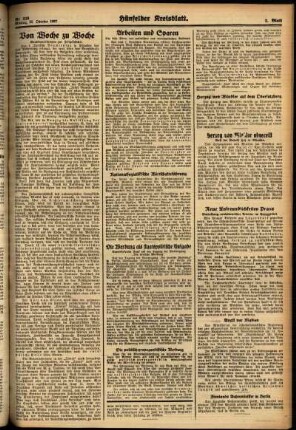 Zweite Ausgabe vom Montag, den 25. Oktober 1937.