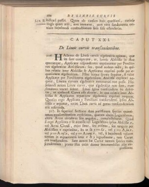 Caput XXI. De Lineis curvis transcendentibus