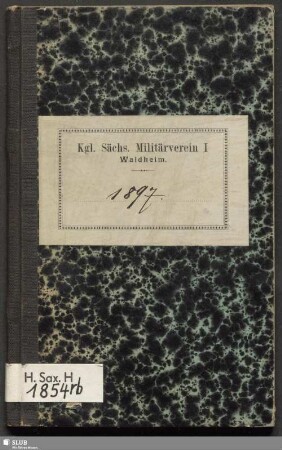 Neue Satzungen des Königl. Sächs. Militär-Vereins I zu Waldheim : gegründet 1862