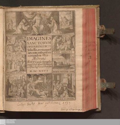 Imagines Sanctorvm Ord. S. Benedicti : Tabellis æreis expressæ cum eulogiis ex eorumdem vitis