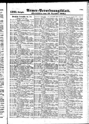 1323.Ausgabe. Freitag, 29. Dezember 1916