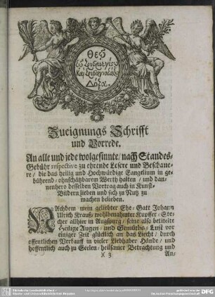 Zueignungs Schrifft und Vorrede